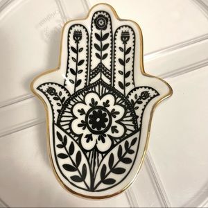 Hamsa Jewelry tray, jewelry dish, Ceramic Trinket holder, Hand of Fatima